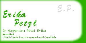 erika petzl business card